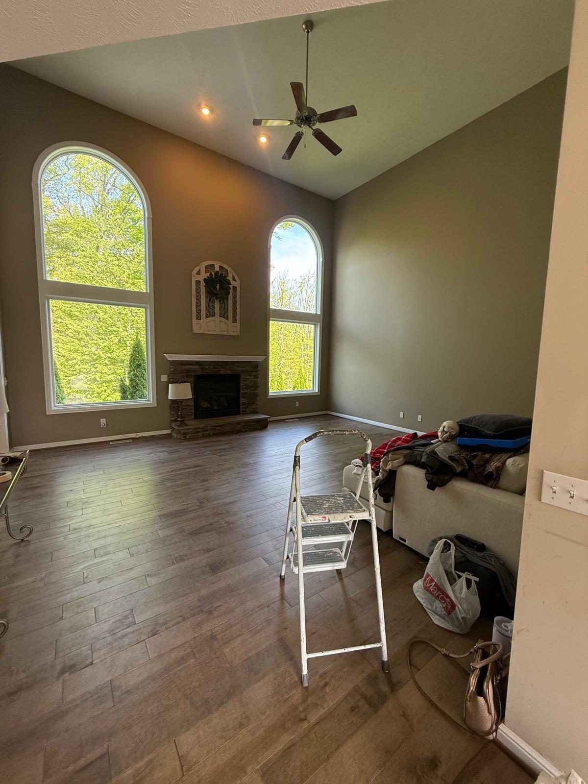Interior painting — Before